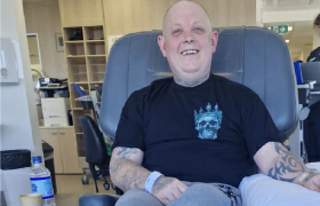 Kade during his cancer treatment